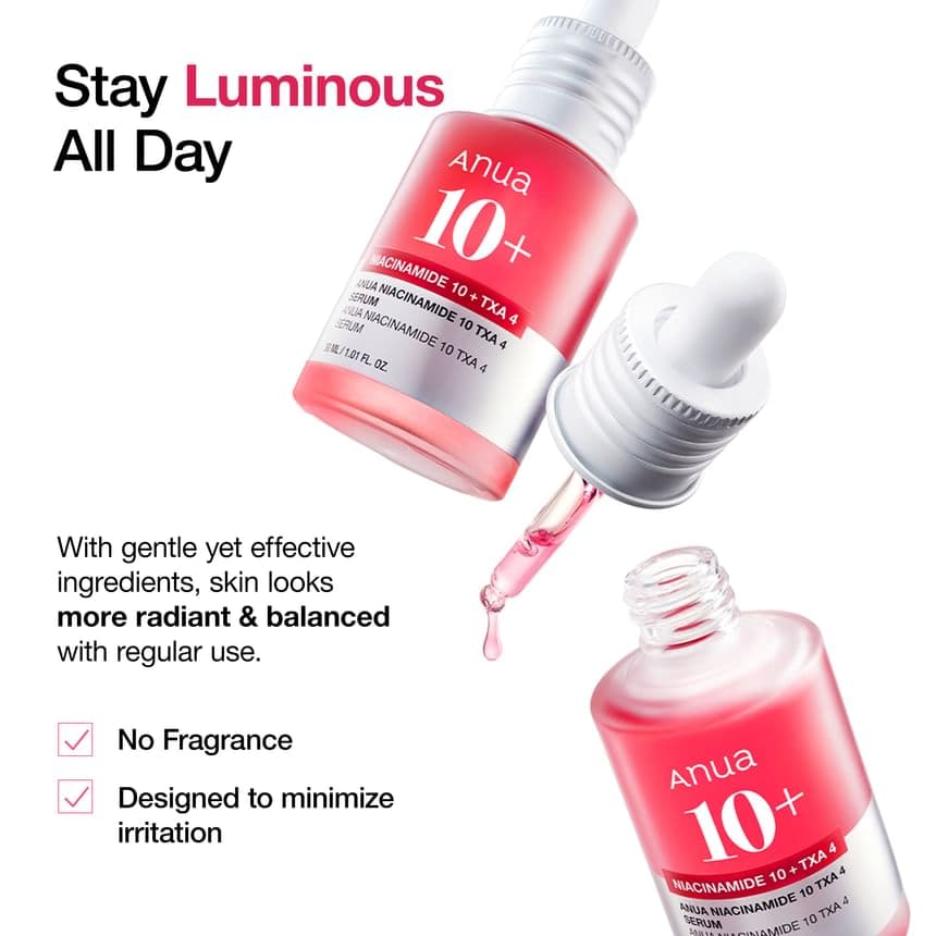 سرم ضدلک و روشن کننده نیاسینامید و ترانگزامیک اسید آنوا anua niacinamide 10 TXA4 serum 30ml — تصویر ۴