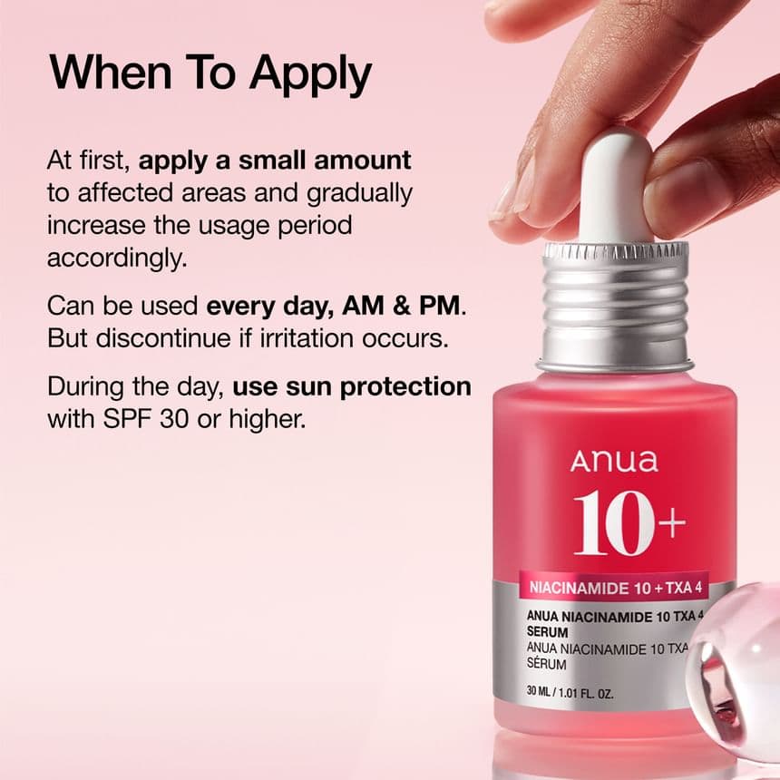 سرم ضدلک و روشن کننده نیاسینامید و ترانگزامیک اسید آنوا anua niacinamide 10 TXA4 serum 30ml — تصویر ۷