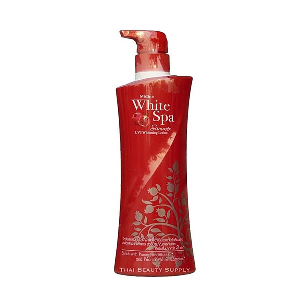 لوسیون انار روشن کننده وایت اسپا mistine white spa summer UV3 whitening lotion 400ml — تصویر ۲