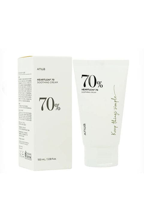 کرم مرطوب کننده و تسکین دهنده هارتلیف ۷۰٪ آنوا anua heartleaf 70 soothing cream 100ml