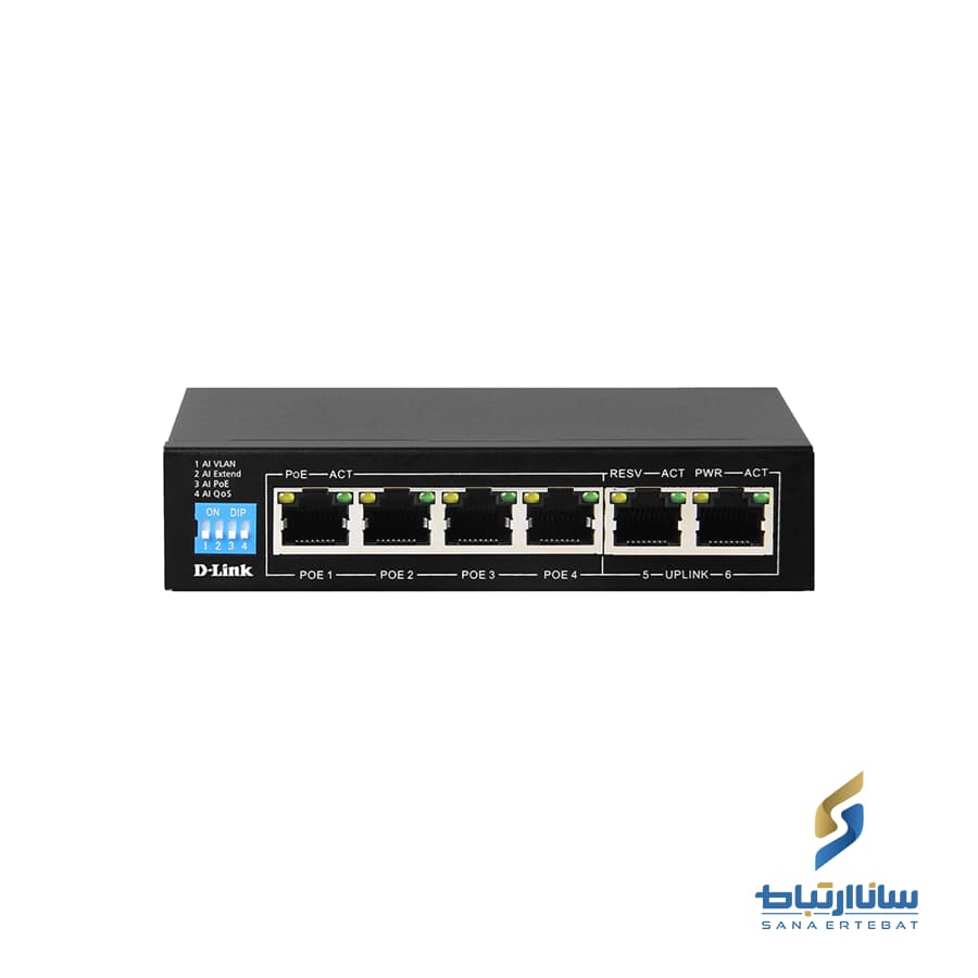 سوئیچ گیگابیتی ۴ پورت POE دی لینک مدل DGS-F1006P-E — تصویر ۲
