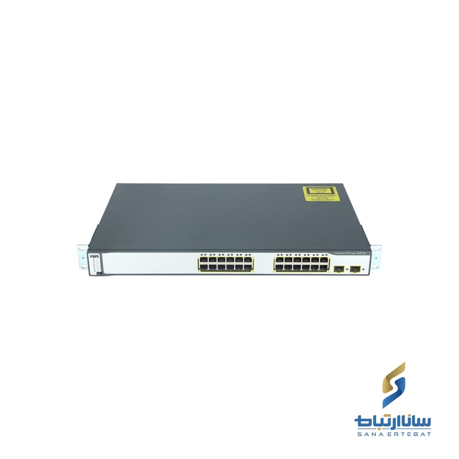 سوییچ مدیریتی ۲۴ پورت POE سیسکو مدل WS-C3750-24PS-S — تصویر ۲
