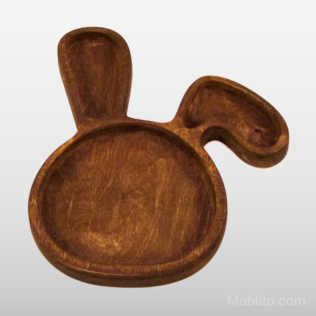 اردوخوری کودک چوبی طرح خرگوش (بانی) — تصویر ۳