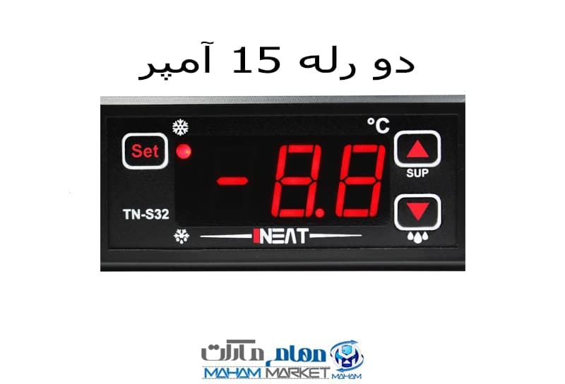 ترموستات دیجیتال ترمونیت 48 ولت DC ، دو رله 15 آمپر