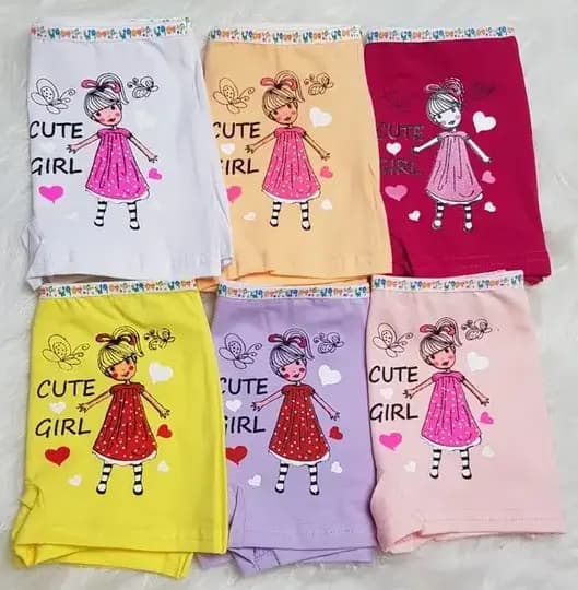 شورت پادار بچگانه دخترانه – کارتونی Cute Girl — تصویر ۳