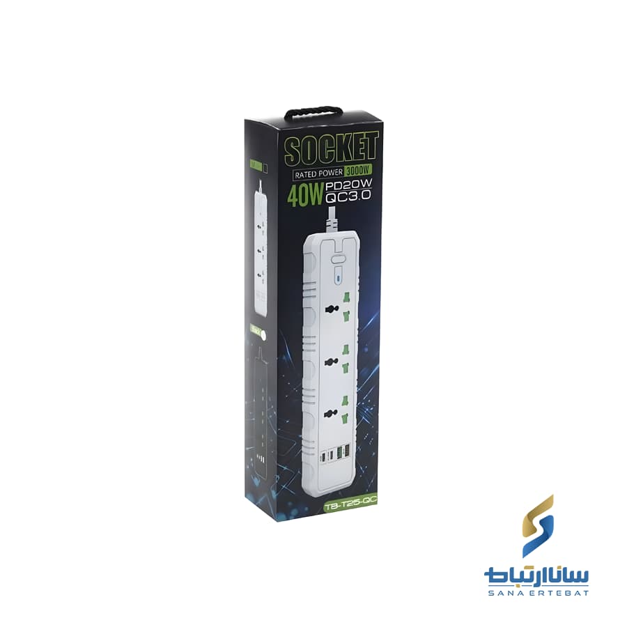 چندراهی برق مدل Power SocketT B-T25-QC — تصویر ۳