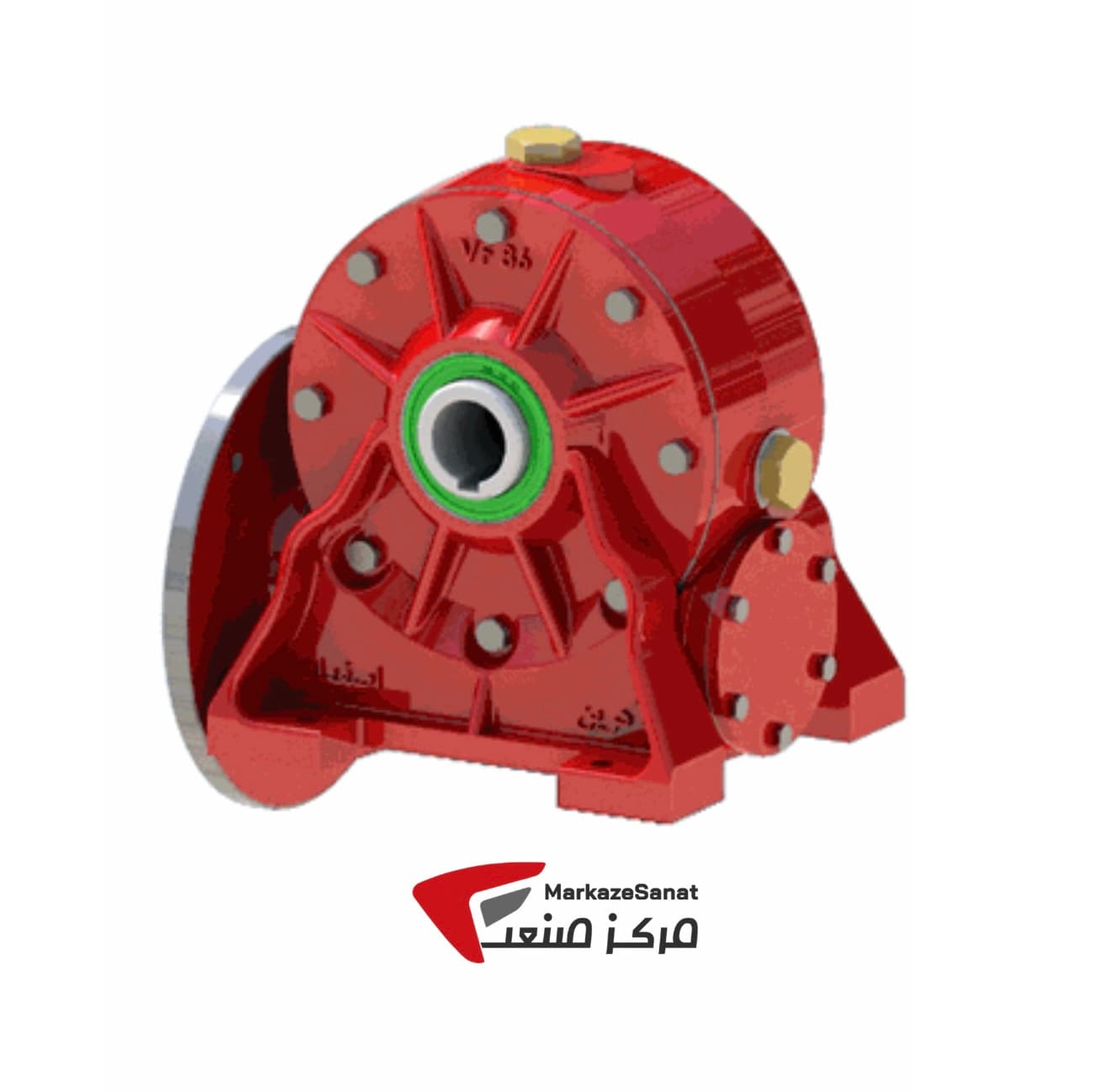گیربکس شاکرین حلزونی MVF نرمال سایز 250 پایه دار نسبت 1 به 40 — تصویر ۳