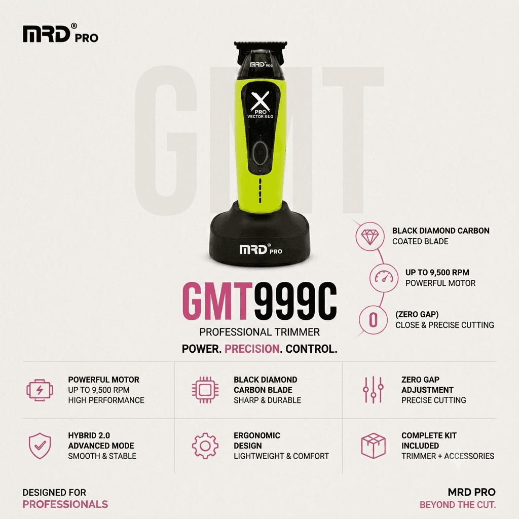 ماشین اصلاح خط زن MRD PRO مدل GMT99C Green — تصویر ۳