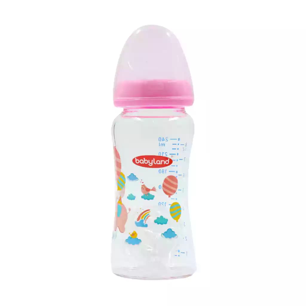 شیشه شیر پیرکس بی بی لند کد 373 مناسب 6 تا 18 ماهگی 240 میلی لیتر