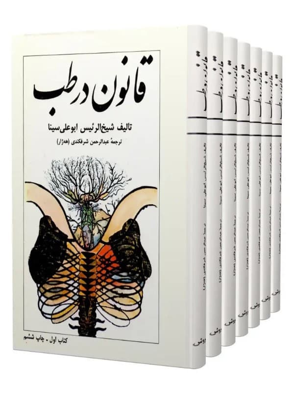 کتاب قانون در طب ابوعلی سینا چاپ اول ۷ جلدی و ۸ جلدی