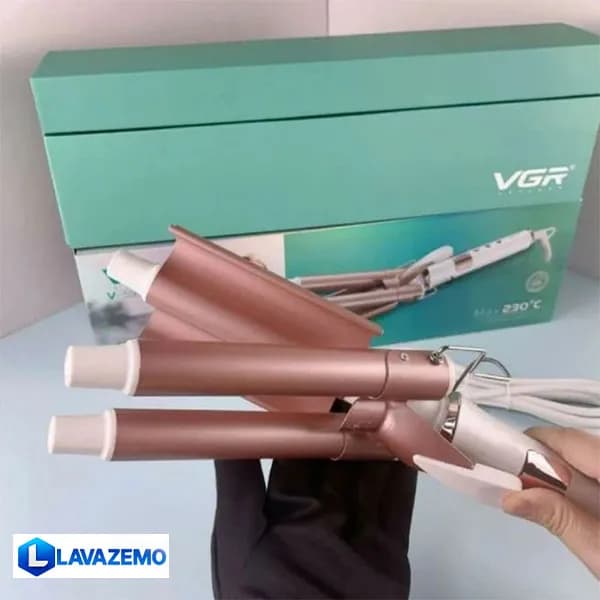 فر کننده مو حرفه‌ای اتوماتیک چرخان وی جی آر مدل V-599 — تصویر ۹