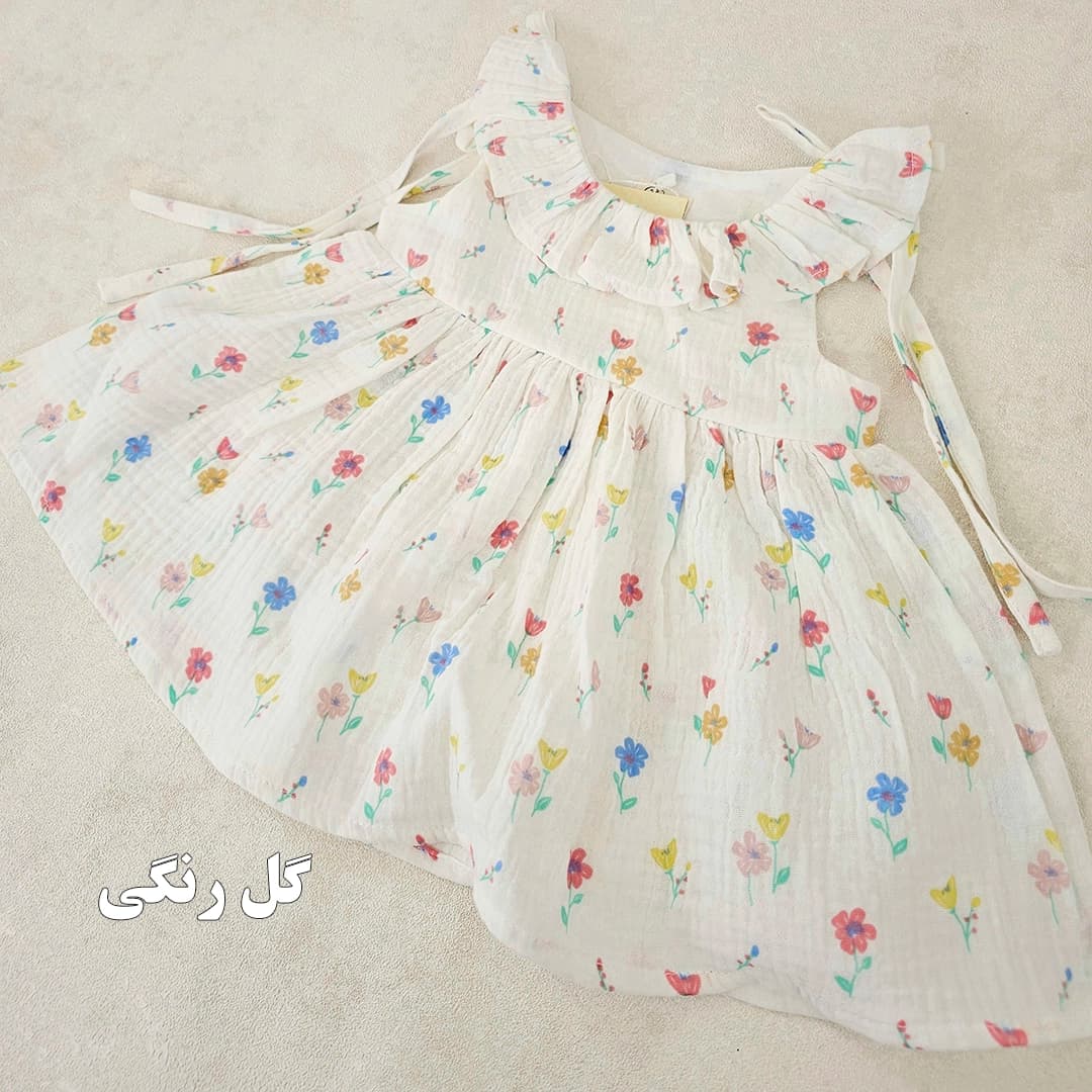 پیراهن موسلین گلدار-LK1698 — تصویر ۳