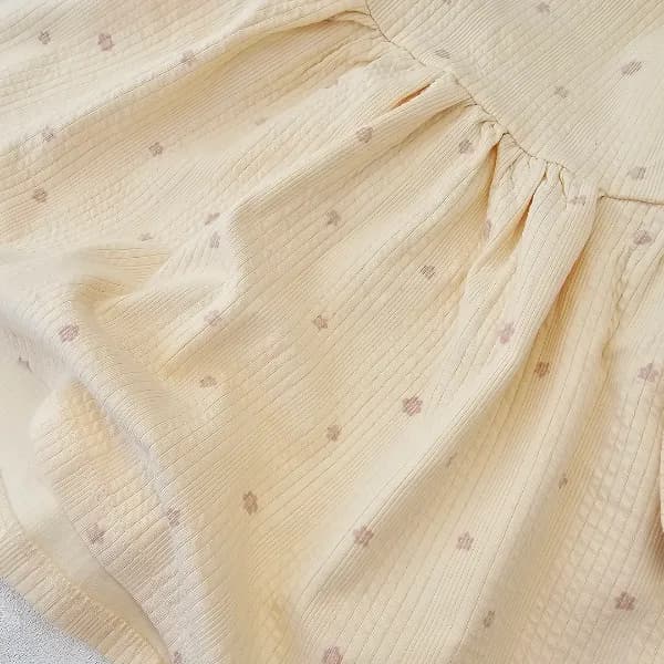 پیراهن کرم گلدار-LK1691 — تصویر ۳