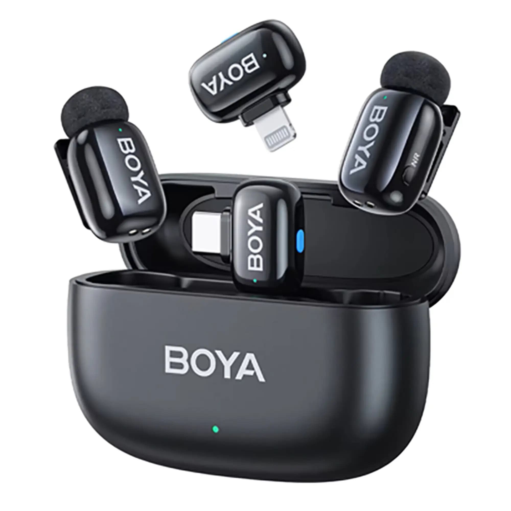 میکروفون یقه ای دو کاربره بویا مدل BOYA MINI2 01 COMBO رابط Type C و LIGHTNING — تصویر ۱۰
