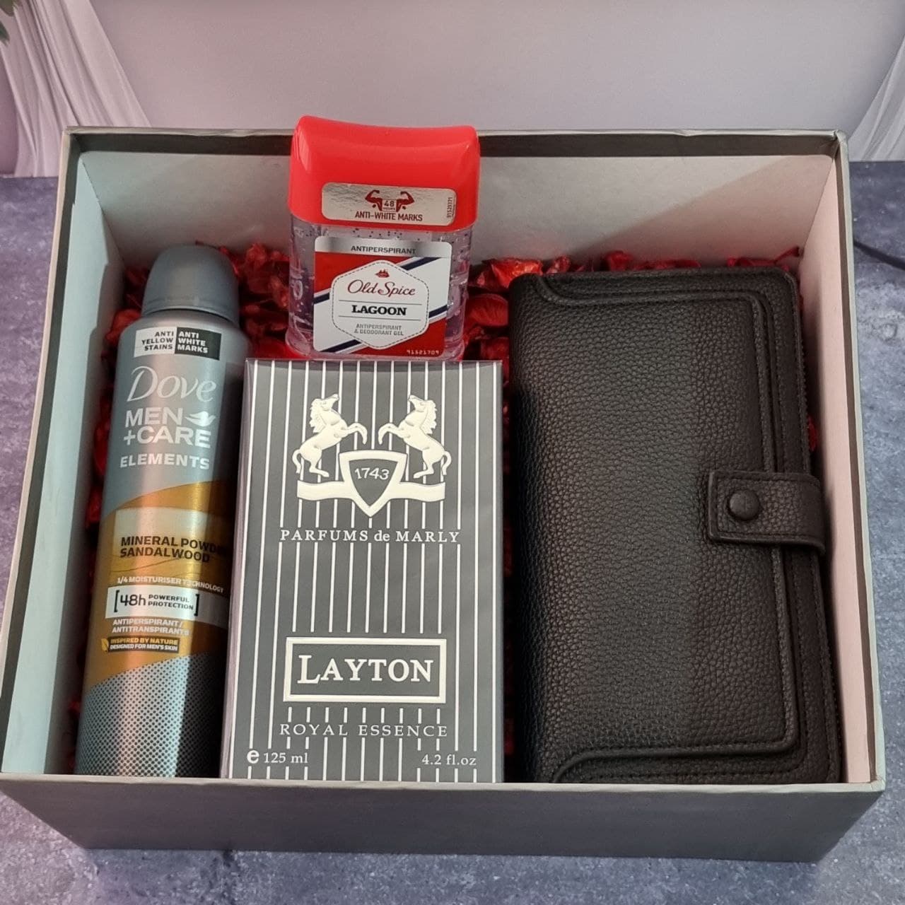 پک هدیه مردانه کد16 | عطر مارلی لیتون + اسپری داو + مام اولد اسپایس — تصویر ۲
