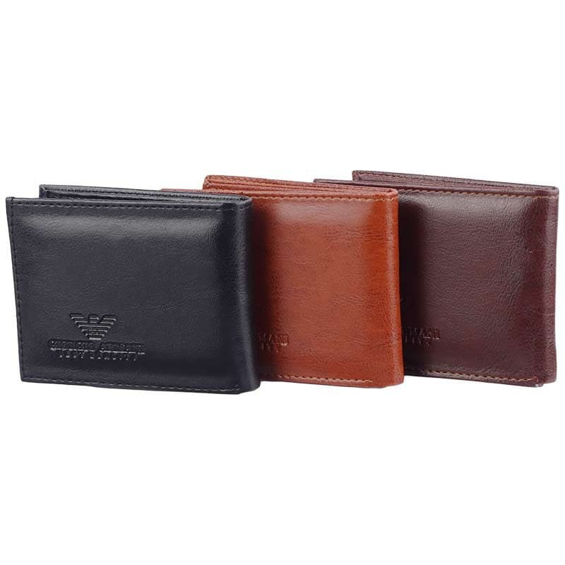 کیف پول چرم مصنوعی مدل Armani — تصویر ۳