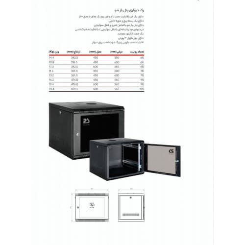 رک دیواری پایا سیستم 9 یونیت عمق 60