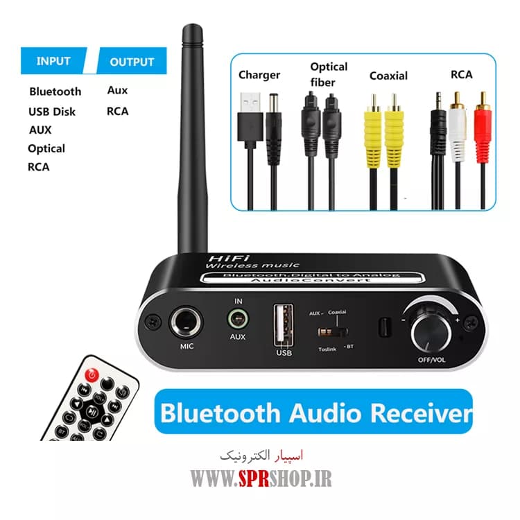 Bluetooth Audio Adapter,Wireless Music Model T02 — تصویر ۴