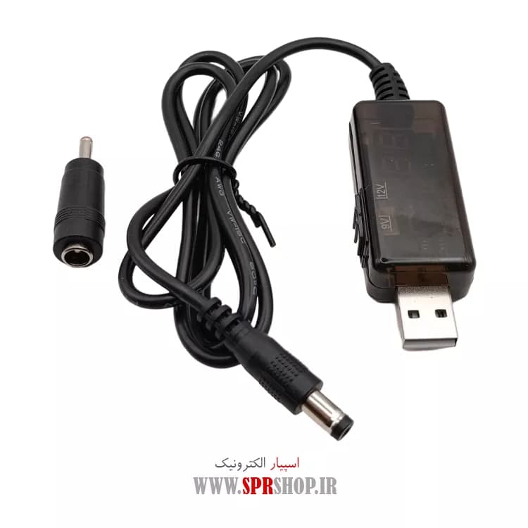 USB STEPUP DC-DC 5 TO 12V-9V VOLTMETR GXT9-12V — تصویر ۳