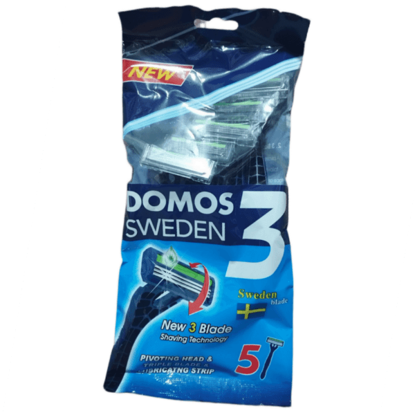 خودتراش ژیلت سه لبه (تیغ) دوموس DOMOS پنج عددی