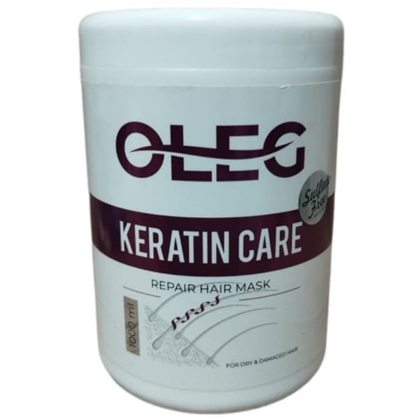 ماسک مو داخل حمام اولگ مدل کراتین OLEG KERATIN CARE حجم 1000 میل