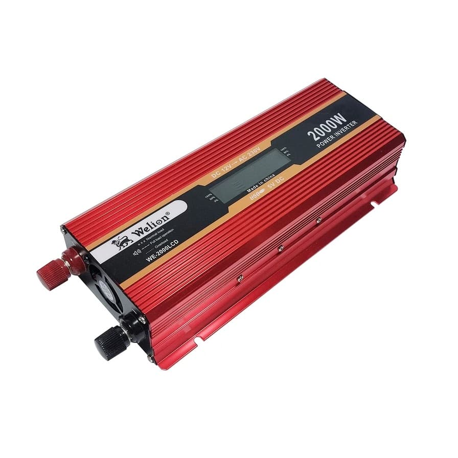 مبدل برق خودرو 2000 وات 12 ولت Welion (ویلیون) مدل We-2000LCD