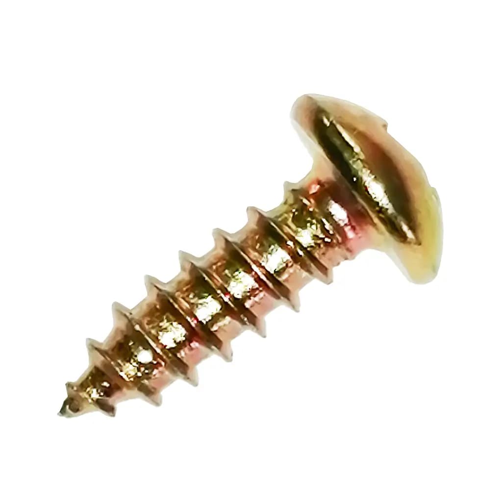 پیچ خودکار قارچی 3mm طول 12mm چهارسو نوک تیز | رنگ: طلایی — تصویر ۲