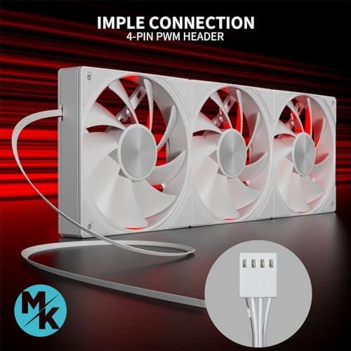 فن کیس کامپیوتر upHere U3T3 360mm PWM سه تایی 4 پین — تصویر ۳