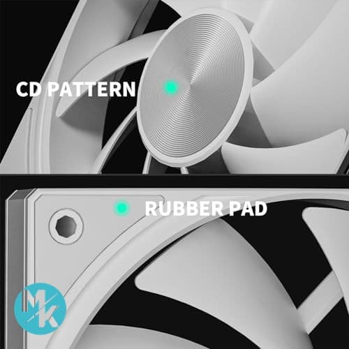 فن کیس کامپیوتر upHere U3T3 360mm PWM سه تایی 4 پین — تصویر ۵