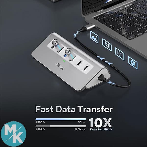 هاب 9 پورت برند intpwp مدل p9 — تصویر ۴