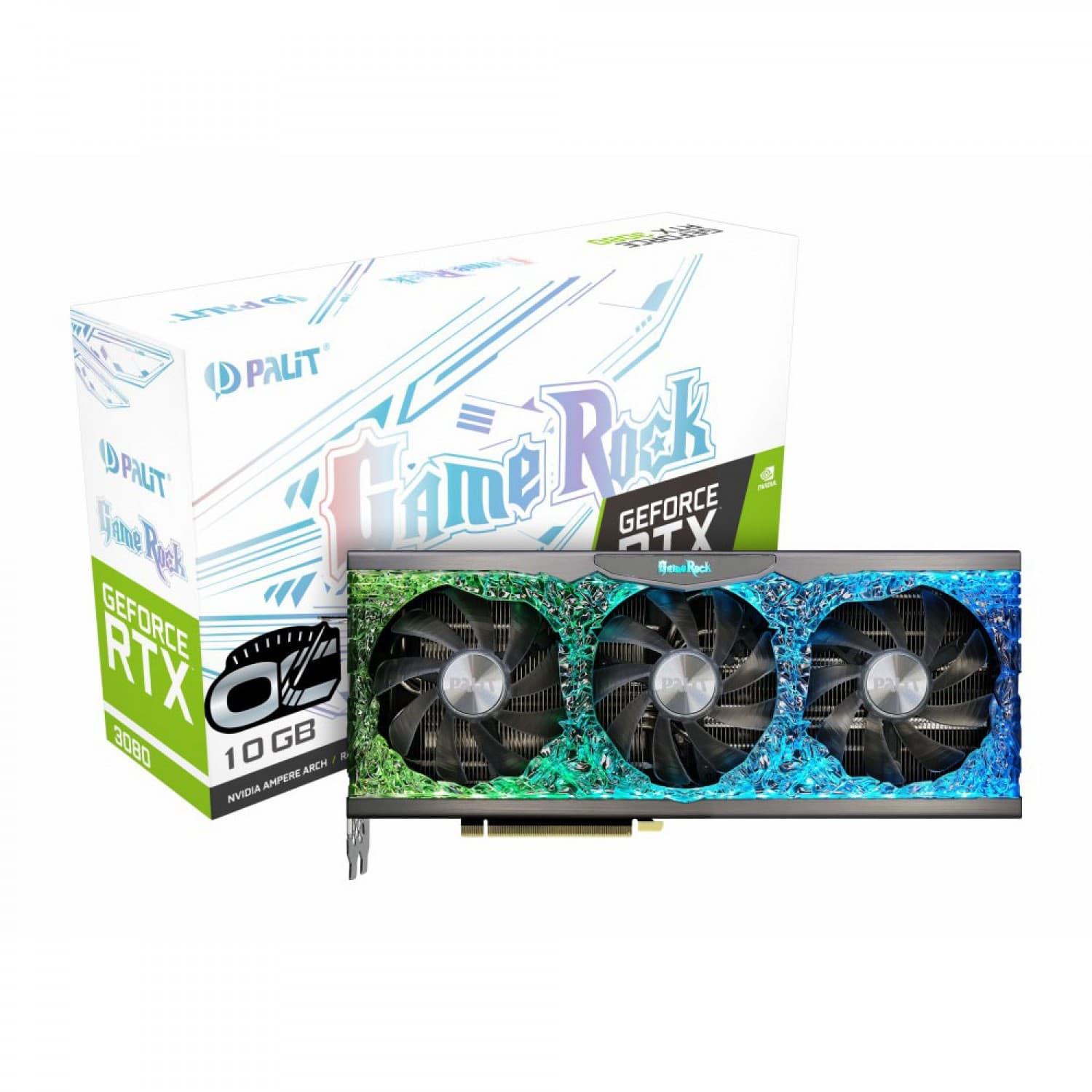 کارت گرافیک استوک پالیت مدل Palit GeForce RTX 3080 GameRock 10GB GDDR6X | حافظه 10 گیگابایت