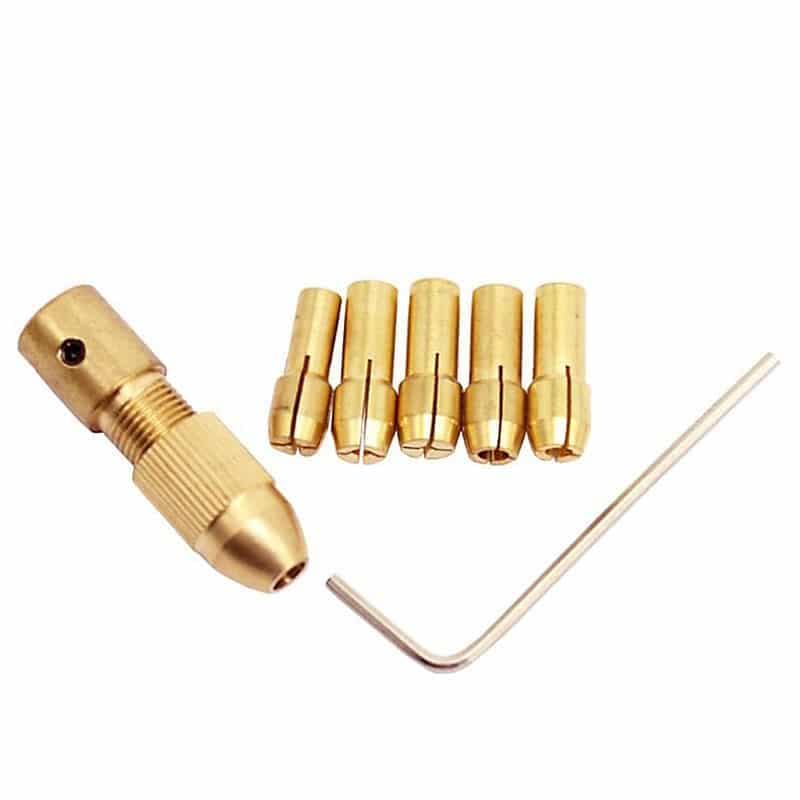 ست سه نظام پنج سر با شفت 2.35mm و سایز مته 0.5 تا 3mm — تصویر ۳
