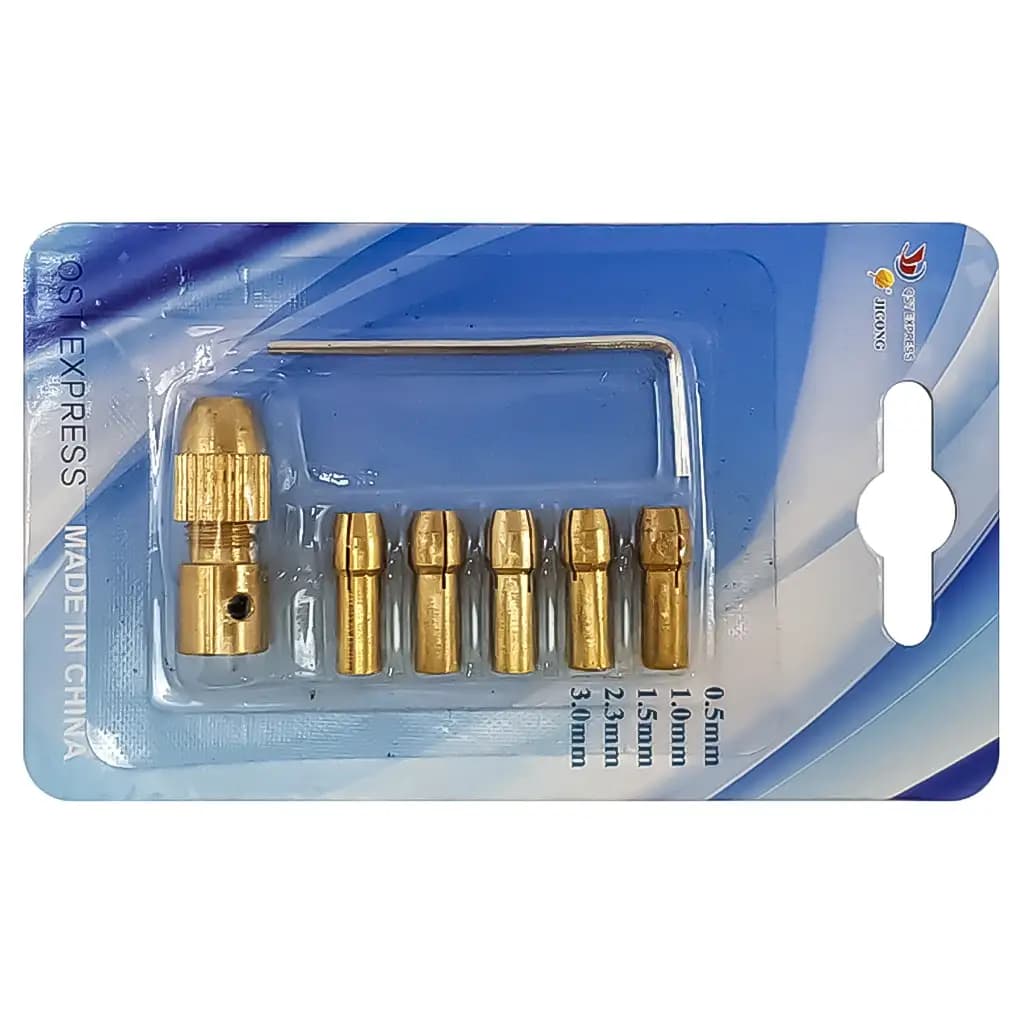 ست سه نظام پنج سر با شفت 2.35mm و سایز مته 0.5 تا 3mm — تصویر ۶