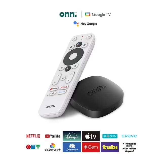 اندروید باکس Onn 4K Streaming Box با Google TV و ریموت صوتی Google Assistant — تصویر ۲