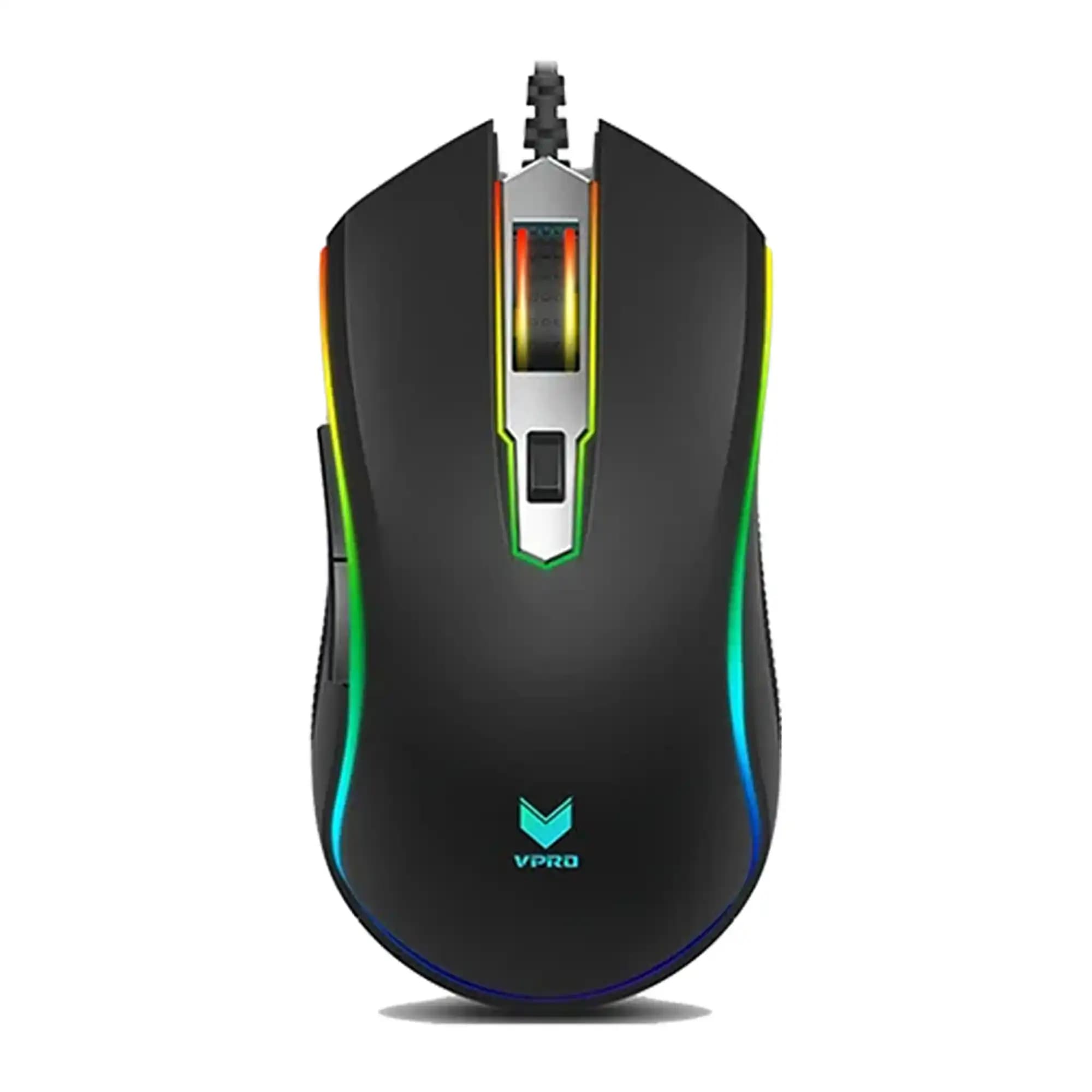 ماوس گیمینگ باسیم Rapoo V25S Wired Gaming Mouse | سنسور دقیق 6200 DPI، RGB، ارگونومیک