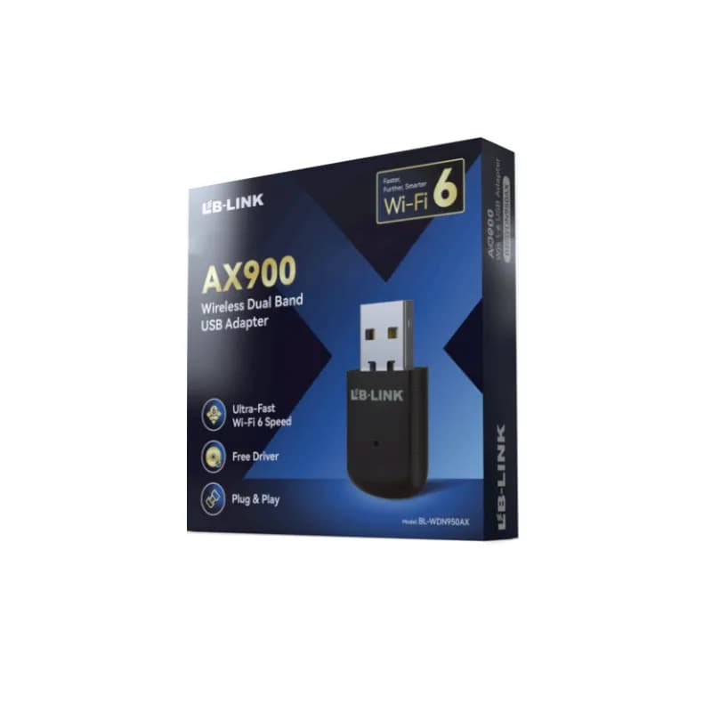 دانگل USB وای‌فای ۶ دو باند LB‑LINK AX900 مدل WDN950AX / LB-WN650H | ارتقاء به شبکه بی‌سیم Wi-Fi 6، مناسب کامیپوتر و لپ‌تاپ — تصویر ۲