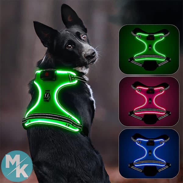 قلاده سگ LED دار برند Kpuplol مدل Harness استوک