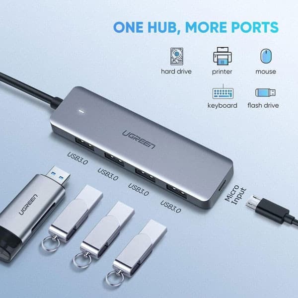 هاب 4 پورت USB-C یوگرین مدل UG-70336 — تصویر ۸