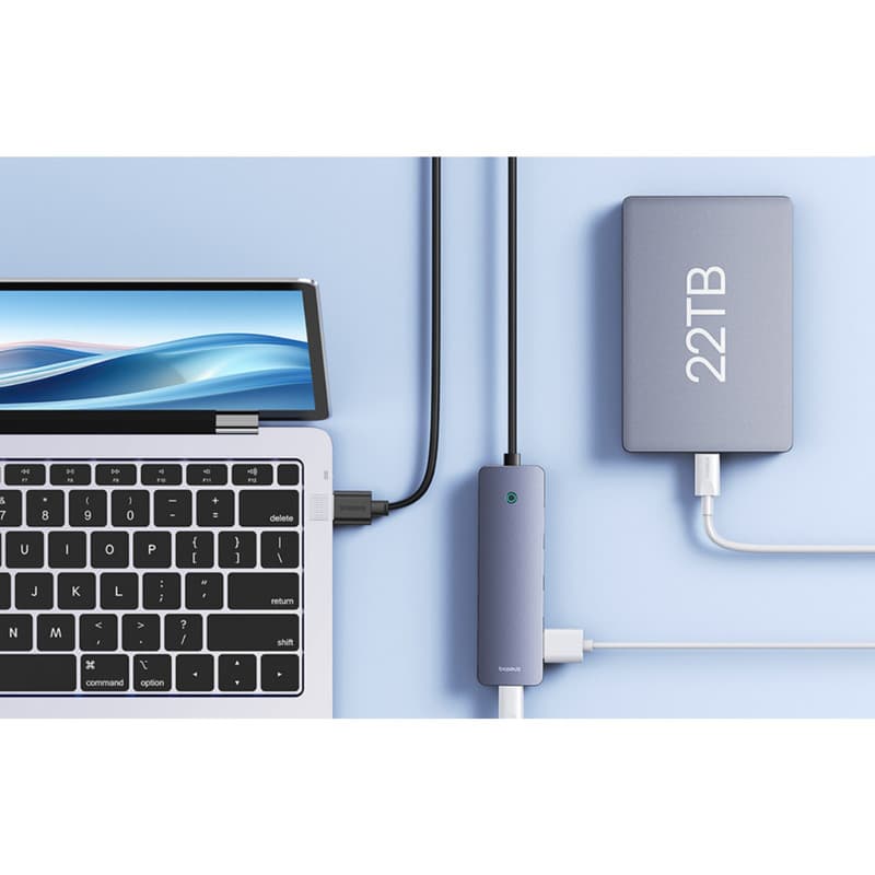 هاب 5 پورت USB 3.0 باسئوس مدل BS-OH080 100cm — تصویر ۹