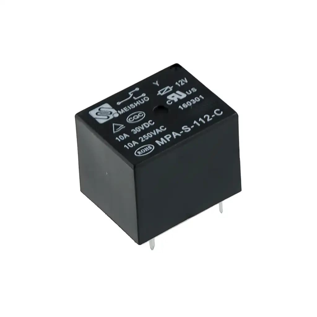 رله میلون 12 ولت 10 آمپر مارک MEISHUO کد MPA-S-112-C