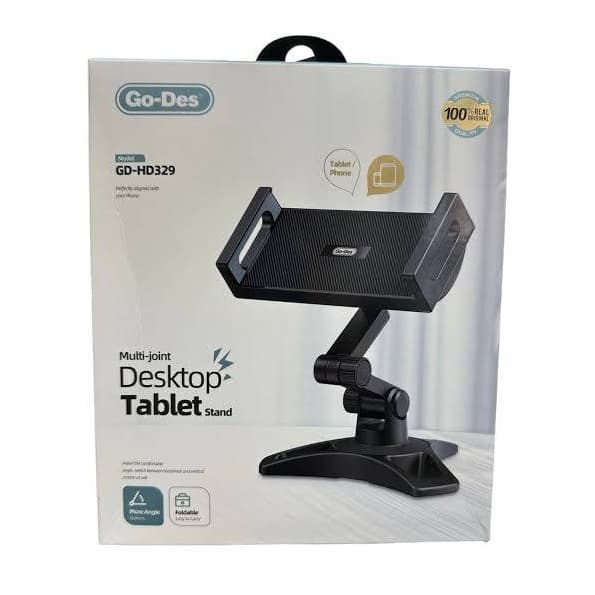 پایه نگهدارنده تبلت و موبایل رومیزی Go-Des GD-HD329 | استند چند مفصلی حرفه‌ای با تنظیم زاویه — تصویر ۳