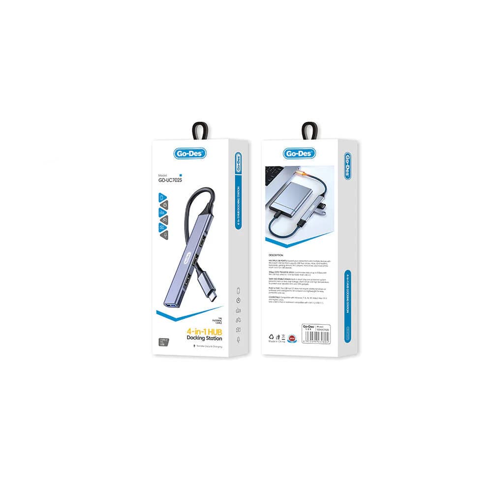 هاب USB Type-C چهار پورت Go Des GD-UC702S — تصویر ۴