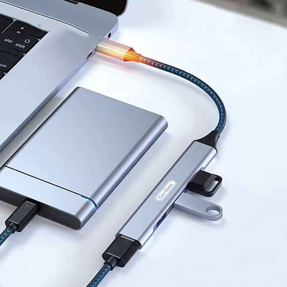 هاب USB Type-C چهار پورت Go Des GD-UC702S — تصویر ۱۱