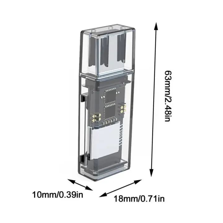 کارت خوان OTG تایپ C و USB گو-دس مدل Go-Des GD-DK002 | رم ریدر SD و TF با طراحی شفاف — تصویر ۸
