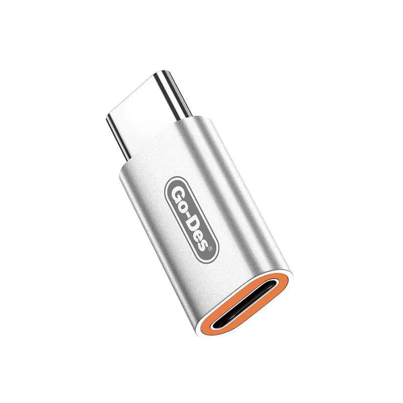 مبدل Lightning به Type-C گو-دس مدل Go-Des GD-CT063 | پشتیبانی از شارژ سریع 120 وات، انتقال داده و صدا