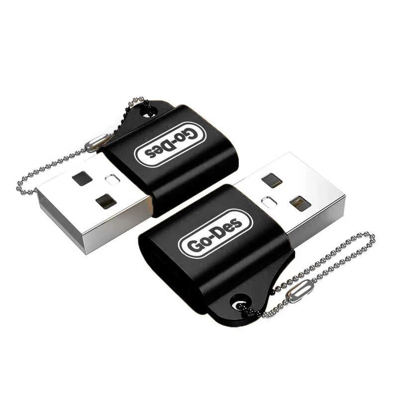 مبدل USB به Type-C گو-دس مدل Go-Des GD-CT028 | تبدیل USB-A نری به USB-C مادگی برای شارژ و انتقال داده