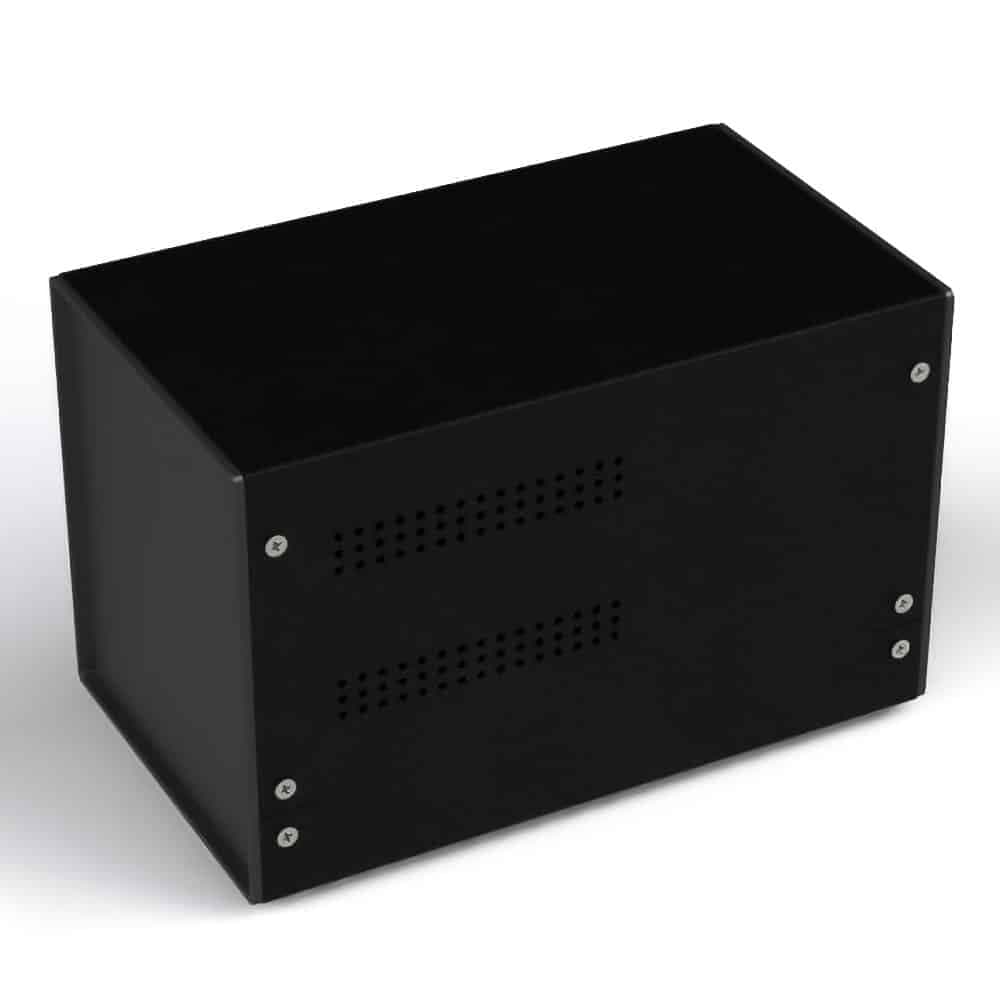جعبه فلزی مدل MB-103 رنگ مشکی با رنگ کوره‌ای الکترواستاتیک و پنل پلاستیکی — تصویر ۱۰