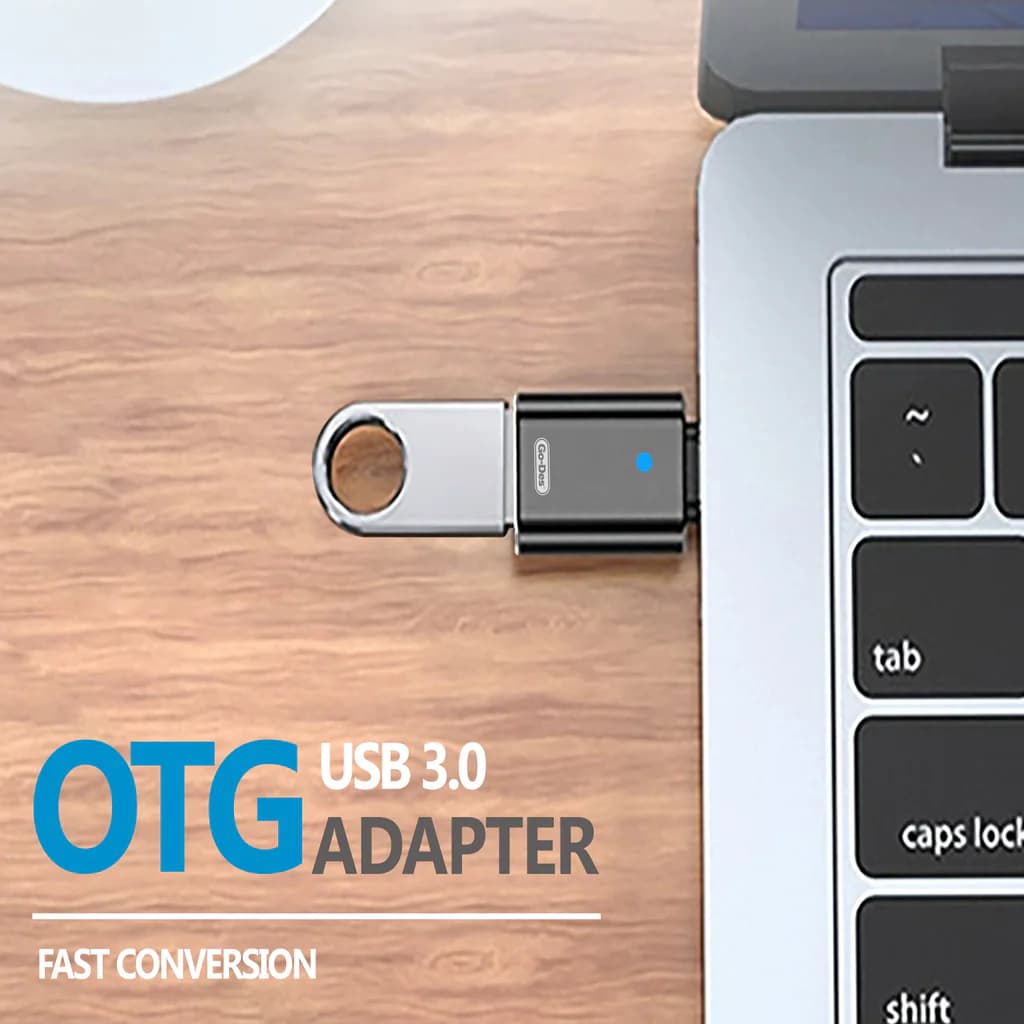 مبدل OTG تایپ C به USB 3.0 گو-دس مدل Go-Des GD-CT036 | تبدیل USB-C به USB-A با سرعت بالا — تصویر ۸