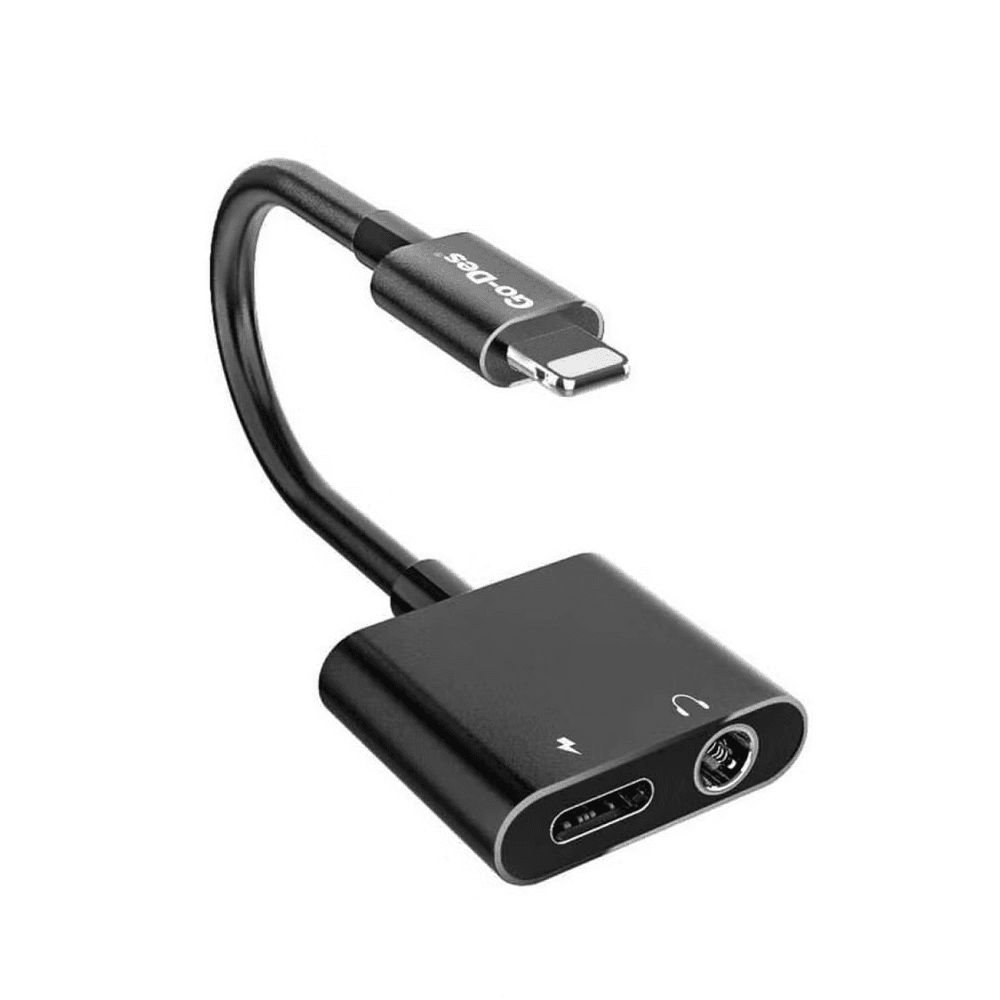 مبدل لایتنینگ 2 در 1 گو-دس مدل Go-Des GD-UC026 Lightning Audio & Charging Adapter — تصویر ۵