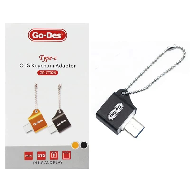 مبدل OTG تایپ سی به USB گو-دس مدل Go-Des GD-CT026 USB-C OTG Adapter — تصویر ۴